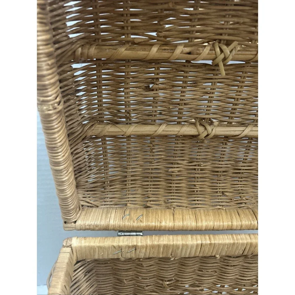 Unbranded | Other | Vintage Large Wicker Picnic Or Storage Basket With ...